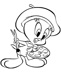 Tweety bird christmas present coloring page. Free Printable Tweety Bird Coloring Pages For Kids Bird Coloring Pages Cartoon Coloring Pages Bird Coloring