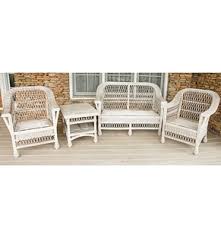 Metal mid century durresi outdoor patio side table: Lot Art Vintage White Wicker Patio Furniture Set