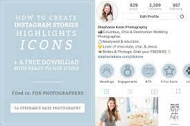 Instagram Stories Highlights Free Icons Download For Photographers Instagram Story Template Instagram Story Highlight Instagram Story