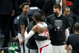Paul george of the la clippers talks to donovan mitchell #45 of the utah jazz during the game during round 2, game 5 of the 2021 nba playoffs on june 16, 2021 at vivint.smarthome arena in. W9g9srwzhknusm