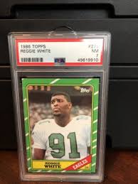 Classic card & presents beautifully in the lovely case. Reggie White 1986 Topps 275 Value 0 99 359 00 Mavin