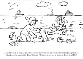 coloriage a imprimer concours de chateaux sable homme sport