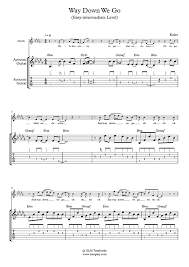 Way down we go (kaleo cover) — юлия митяшова. Guitar Sheet Music Way Down We Go Easy Intermediate Level Solo Acoustic Guitar Kaleo