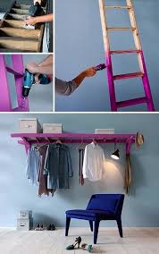 L Idee Deco Du Dimanche Un Dressing Avec Une Echelle Floriane Lemarie Future Maison Vieille Echelle Mobilier De Salon Et Deco Recup