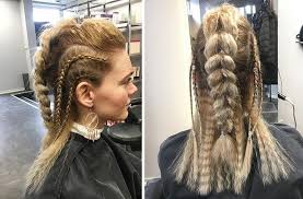 Fierce Viking Hairstyles For Modern Day Valkyries Viking Hair Braided Hairstyles Model Hair