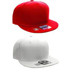 L O G A Plain Flat Bill Visor Blank Snapback Hat Cap With Adjustable Snaps 2 Pk Wh Red Walmart Com Walmart Com