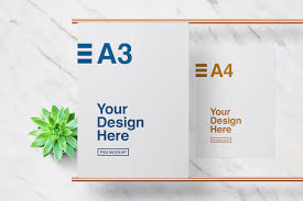 Download A3 A4 A5 Flyer Poster Mockup Copper Pipe Avelina Studio