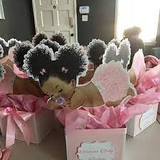 Baby Girl Afro Puff Tutu Centerpiece Baby Shower Birthday Etsy Baby Girl Shower Themes Baby Shower Princess Baby Girl Centerpieces