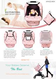 There are 12973 baby car seat covers for sale on etsy, and they cost $49.55 on average. Amazon Com Stretchy Baby Car Seat Covers For Boys Girls Infant Car Canopy For Spring Autumn Winter Snug Warm Breathable Windproof Zipped Peep Window Universal Fit Grey White Chevron Patented Design Baby