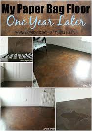My Paper Bag Floor One Year Later Paper Bag Flooring Diy Flooring Flooring
