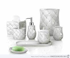 Bathroom accessories are essential if you want to outfit the room as it should and to make it usable and aesthetically pleasant. 15 Luxury Bathroom Accessories Set Home Design Lover Silver Bathroom Accessories Bathroom Accessories Luxury Luxury Bathroom Accessories Set