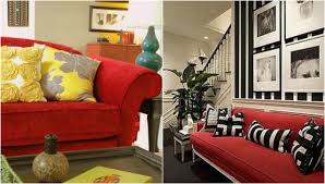 Red Black And White And Yellow Decor Google Search Red Couch Living Room Red Sofa Living Red Sofa Living Room