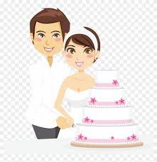 Wedding cake concept for web banner vector. æ–°éƒŽæ–°å¨˜åˆ‡è›‹ç³• Wedding Cake Cartoon Clipart 4554253 Pikpng