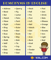 It would sound awkward if we read forth and back. Homonym Extensive List Of 300 Homonyms With Examples 7esl