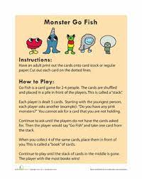 Check spelling or type a new query. Monster Go Fish Worksheet Education Com