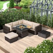 Roast and entertain or simply stay warm on a cold night with a fire pit designed with 4 stylish legs and a log grate, and including a spark guard, poker tool, and cover ideal for any occasion: Chimes Mixed Brown Nova Chelsea 1c Corner Sofa Set With Fire Pit Table