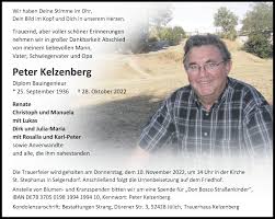 Traueranzeigen von Peter Kelzenberg