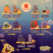 The sales schedule of each happy meal gift is subject to change without prior notice according to the actual circumstances of each restaurant. Ready Stock Mcdonald S Happy Meal Toys 2021 Spongebob Squarepants Week 1 2 3 4 Shopee Malaysia