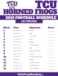 Texas christian university (tcu) has prepared about 18 athletic teams representing the university in various sports. 2019 Tcu Horned Frogs Football Schedule Tcu Football Tcu Tcu Horned Frogs Football