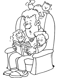1024 x 791 jpg pixel. Kleurplaat Vader Leest Voor Uit Een Boek Kleurplaten Boeken Papieren Dozen