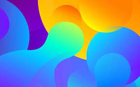 The image displays wavy, vibrant, colorful surface impressions. Download Wallpapers Colorful Abstract Background 4k Geometric Shapes Artwork Circles Colorful Backgrounds For Desktop Free Pictures For Desktop Free