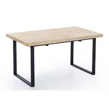 La mesa extensible logan se abre y se convierte con una mesa de 180x90cm. Mesa Comedor Extensible Modelo Natural 140 180 X80 Roble Nordish Negro Mobelfy