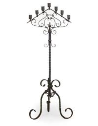 A Wrought Iron Floor Standing Candelabra With Images Wrought Iron Tuscan Candles Candelabra