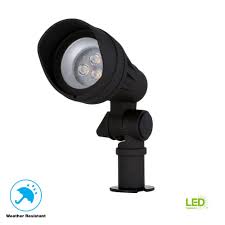 Hampton Bay Low Voltage 20 Watt Equivalent Black Outdoor Integrated Led Landscape Spot Light Iwh230 Led Outdoor Lighting Outdoor Lighting Landscape Hampton Bay