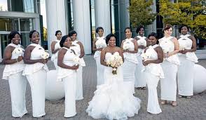 Bridal Train Styles For Your Girls In Your Important Da Nigerian Wedding White Bridal African Bridesmaid Dresses