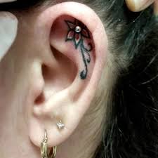 Inner Ears Tattoo Models Kulak Ici Dovme Modelleri Ear Tattoo Inner Ear Tattoo Tattoos