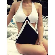 Black And White Monokini Swimsuits Pin Di What To Wear