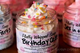 Fluffy Whipped Soap Birthday Cake 4 Oz Vegan Whipped Soap Soap Sweet Birthday Cake