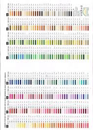 Pin By Terri Ross On Dmv Color Thread Chart Cross Stitch