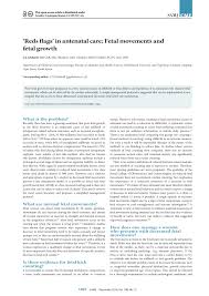 Pdf Reds Flags In Antenatal Care Fetal Movements And