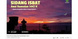 Kementerian agama menggelar sidang isbat awal ramadan 1440 h ahad sore, 5 mei 2019. Link Live Streaming Sidang Isbat Penentuan Awal Puasa 2021 Dimulai Pukul 16 45 Wib Halaman All Kompas Com