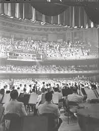 The Roxy Theatre The Movie Palace Audience Shot Over The 100 Piece Orchestra