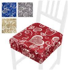 Coprono sedute di circa cm. Cuscino Coprisedia Cuori Moderni Sfoderabili Cucina Vesti Sedie Cotone Casa Ebay