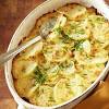 4) bake the potatoes, basting occasionally, until lightly browned and bubbly, about 1 hour. 1