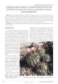 This process is slow and requires a lot of time and patience but can also be highly rewarding when successful. Pdf Chipping And Chemical Scarification Effects On Sclerocactus Glaucus K Schum L D Benson Cactaceae Seed Germination