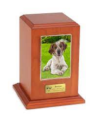 Wooden urns are a traditional and beautiful option when it comes to purchasing a memorial. Small Photo Tower Cherry Wood Pet Cremation Urn