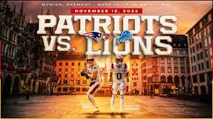 Patriots to Face Lions in Week 10 International Game on November 