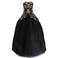 Black And Gold Ball Gown Marchesa Gold Embroidered Tulle Gown 9 950 Found On Polyvore With Images Black Tulle Dress Gold Evening Gowns Tulle Dress Long