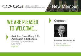 Swee seng credit is an integrated financial provider offering a wide range of customised financial packages and credit services for your business and personal needs. Ggi Global Alliance On Twitter Newmember Globalalliance We Are Very Pleased To Introduce Azri Lee Swee Seng Co Advocates Solicitors A Law Firm Based In Petaling Jaya Malaysia As The