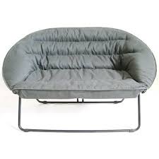 Zenithen Double Dish Chair With High Gloss Black Frame In Baffled Gray Micro Fiber Fabric Walmart Com Comfy Chairs Dorm Chairs Cheap Chairs
