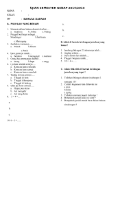 Check spelling or type a new query. Soal Ujian Bahasa Simalungun Kelas 5 Sd