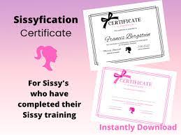 Printable Sissyfication Certificate Sissy Boy Training - Etsy