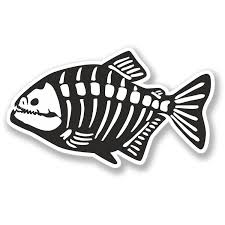 2 X Skeleton Fish Sticker Fishing Box Car Bike Ipad Laptop Decal Gift Cool 4111 Ebay Print Vinyl Stickers Laptop Decal Sticker Supplies