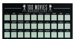 100 movies bucket list scratch off poster