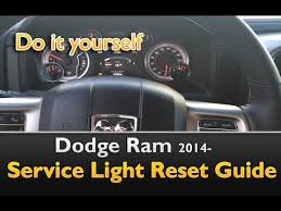 Dodge Ram 2014 Service Indicator Reset Guide Youtube