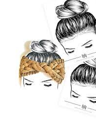 Printable Messy Bun Display Card For Ear Warmer Headbands Etsy Ear Warmer Headband Headband Display Display Cards